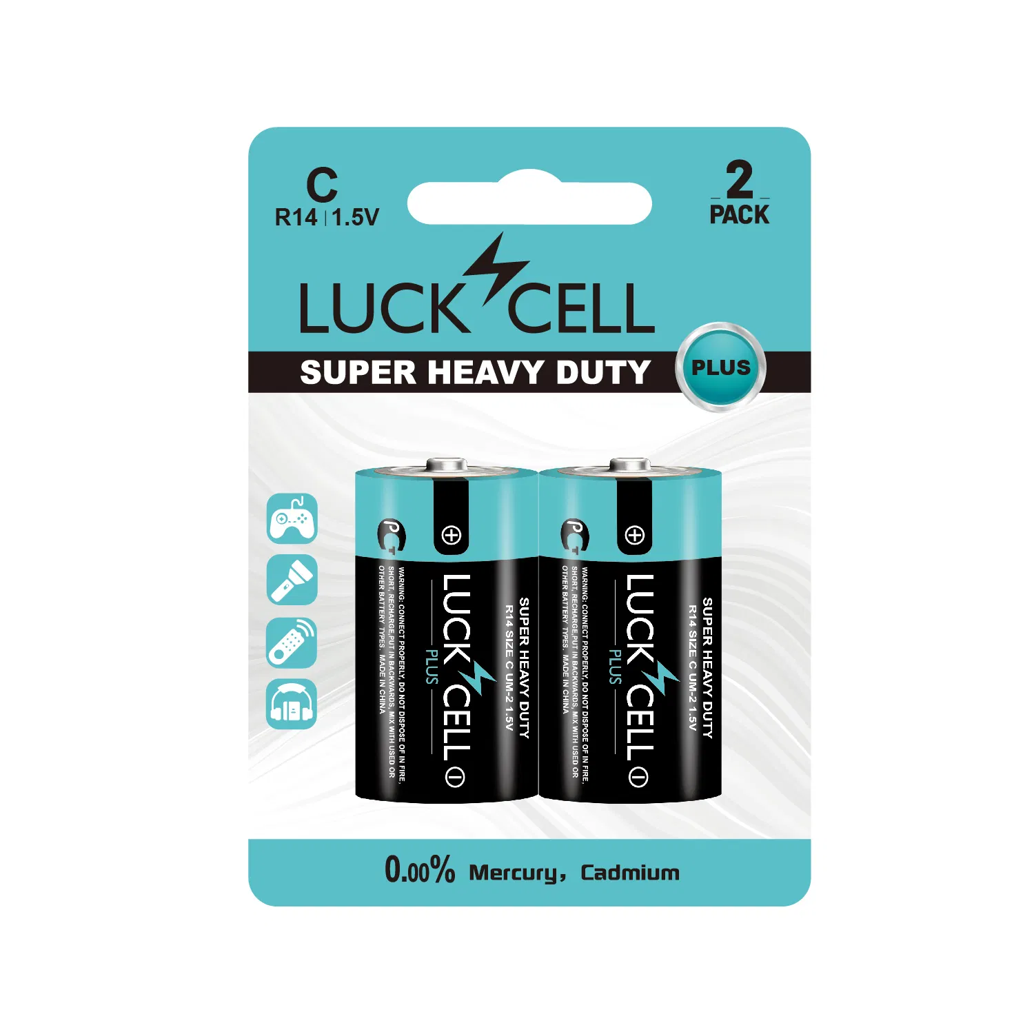 Батарейки R14 C 1.5V Zinc Carbon Luckcell