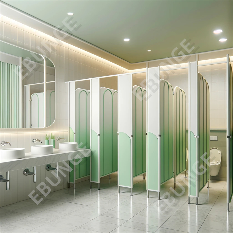 HPL Decorative Bathroom Door Partitions System Compact Board Toilet Cubicle