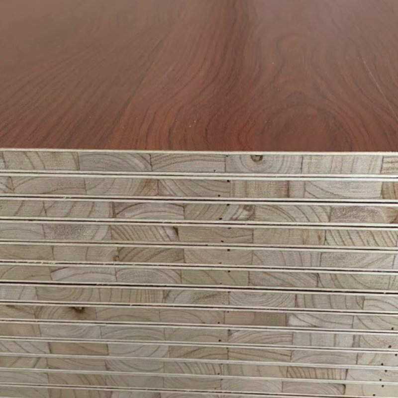 1220*2440mm Furniture or Decoration Hardwood Core Melamine Paper Faced Block Board