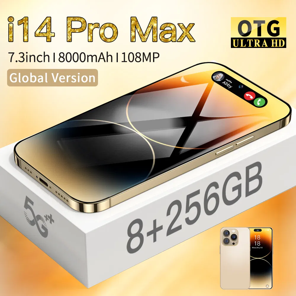 Factory Fully Customized 7.3inch 8+256GB 8000mAh Face ID 5g Amoled 1080*2400 for I 14 PRO Max Smart Phone