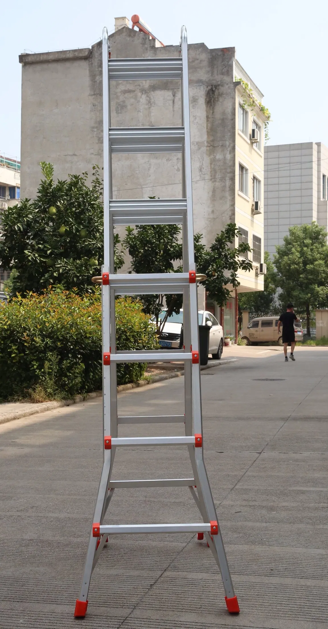 3.2m Aluminium Telescopic Ladder with Hinges