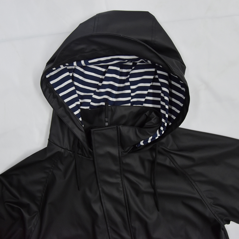 Outdoor Fashion PU Popular Raincoat Jacket