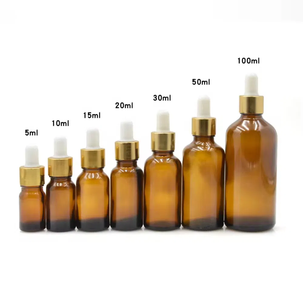 30ml Essential Oil Bottle Glass Amber Round Bottle with Dropper