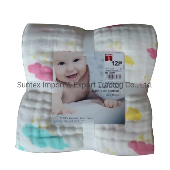 Cotton Muslin Baby Blanket Pre-Washed