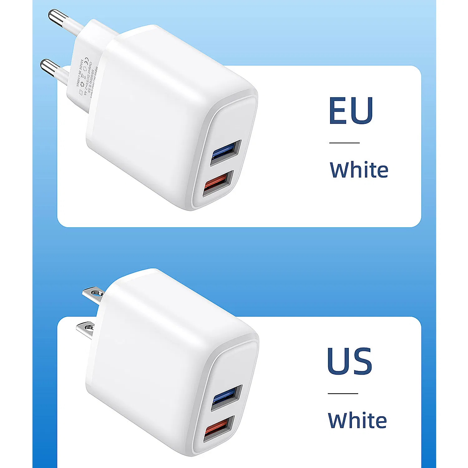 Зарядное устройство 20W QC3.0 с двумя USB-A