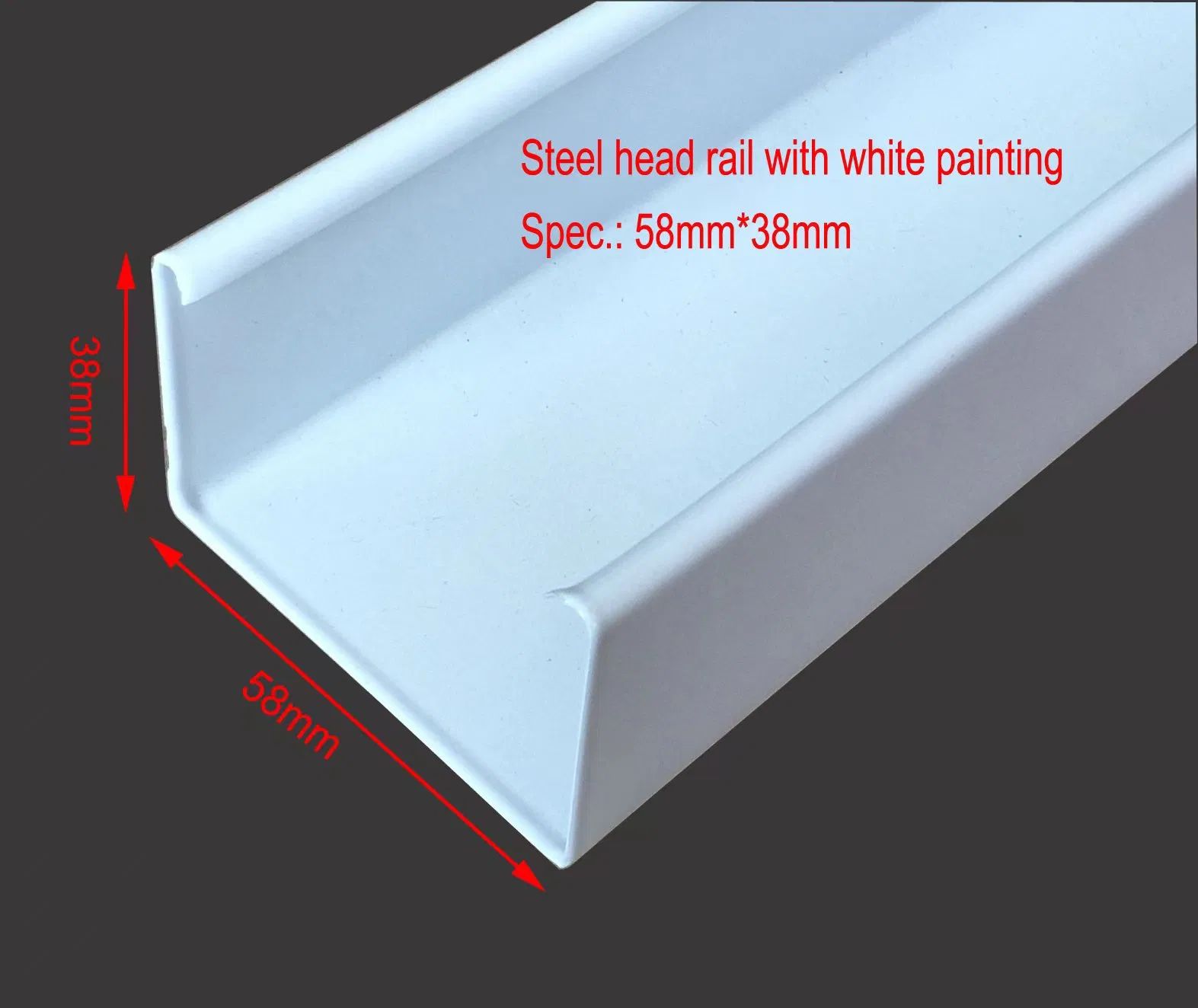 Ymtc Factory Supply PVC Toprail for Fauxwood Horizontal Venetian Blinds