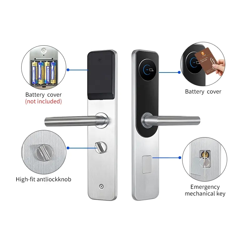 Hotel Room Lock Intelligent Electronic Safe Hotel Door Lock with Software and Card Encoder