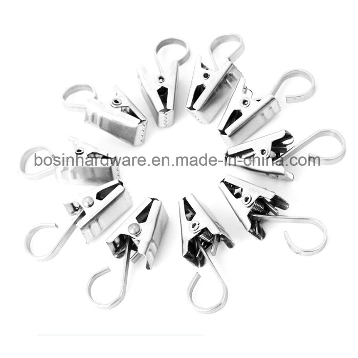 Stainless Steel Curtain Clip with S Hook