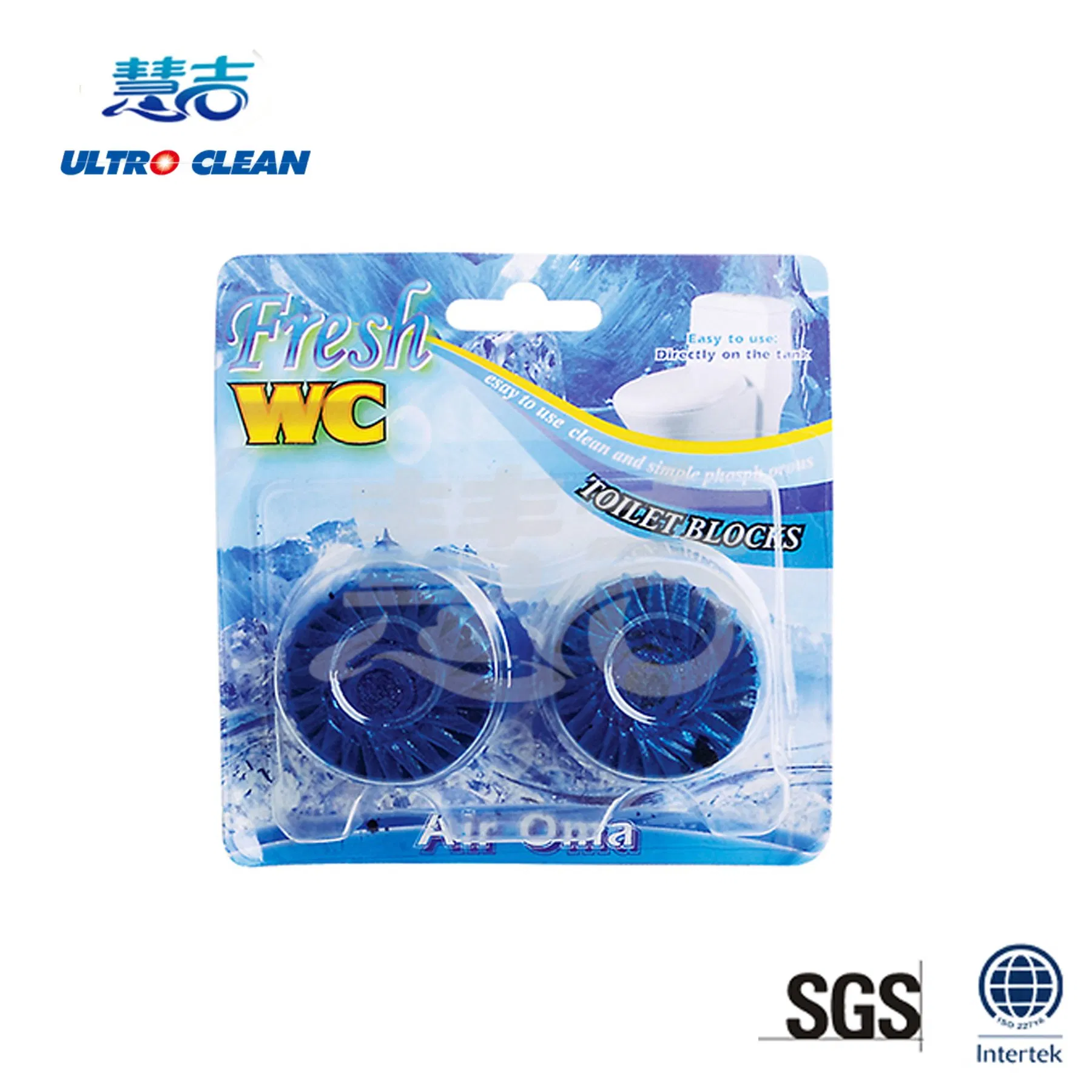 New Formula Antibacterial Blue Bubble Toilet Block