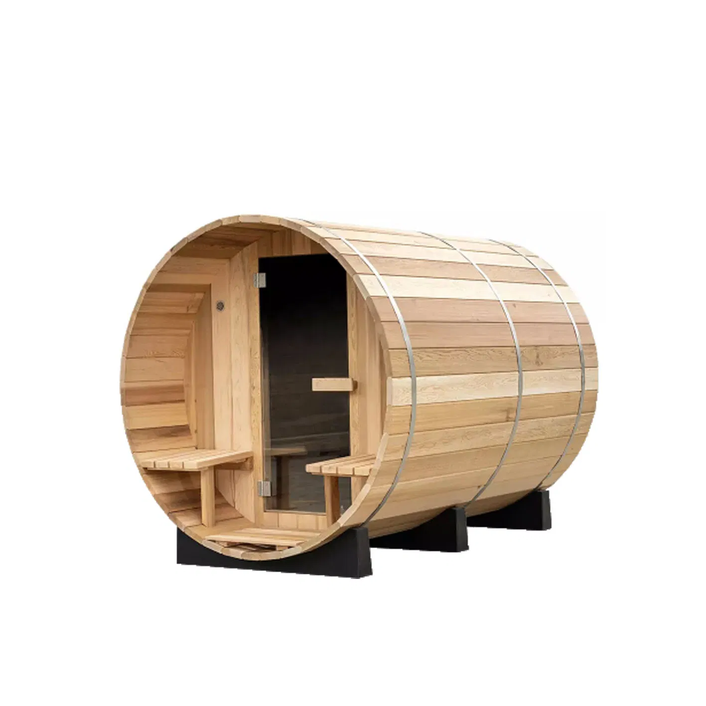 Indoor Easy to Install Environmental Protection Red Cedar Solid Wood Four-Person Sauna Dome