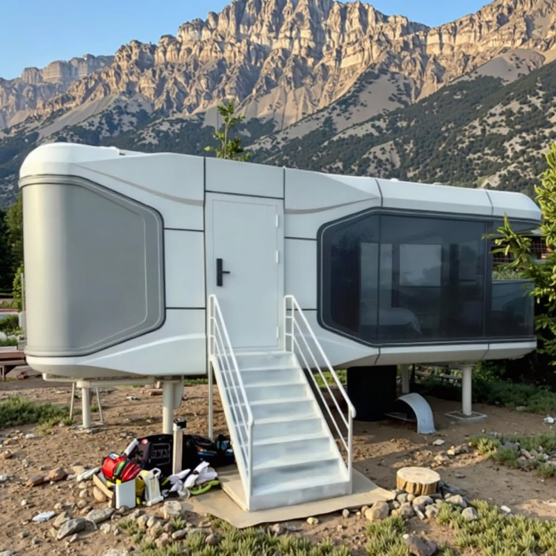 Quick Install Prefabricated Capsule House Units Modern Design for Space-Saving Use in Warehouses Villas Hotels Apartments