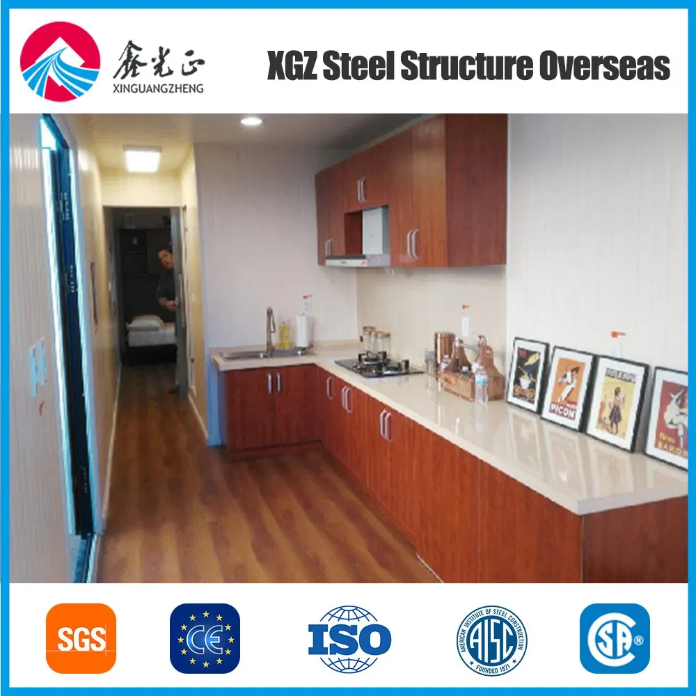 Portable Blue Modular House Container-House with Unique Steel Structure