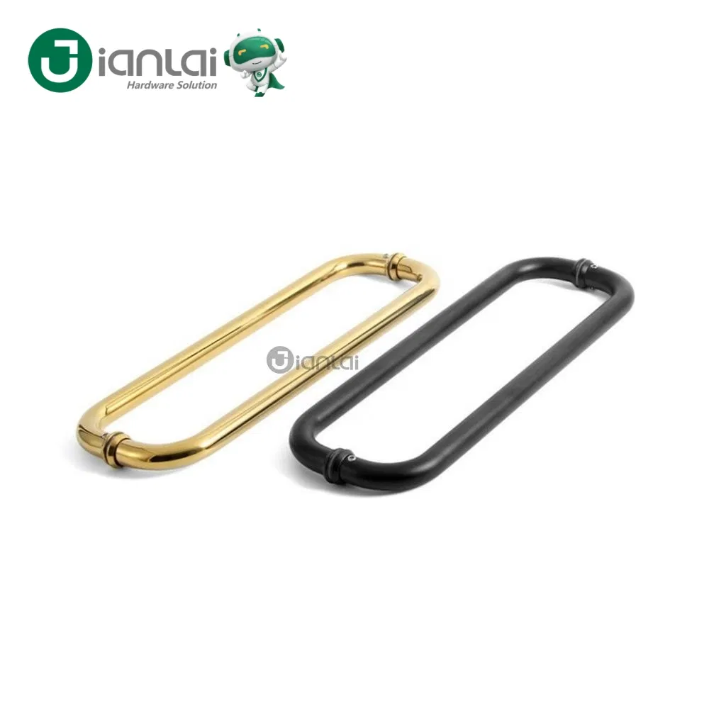 SS304 Tubular O Shape Glass Door Handle for Bathroom