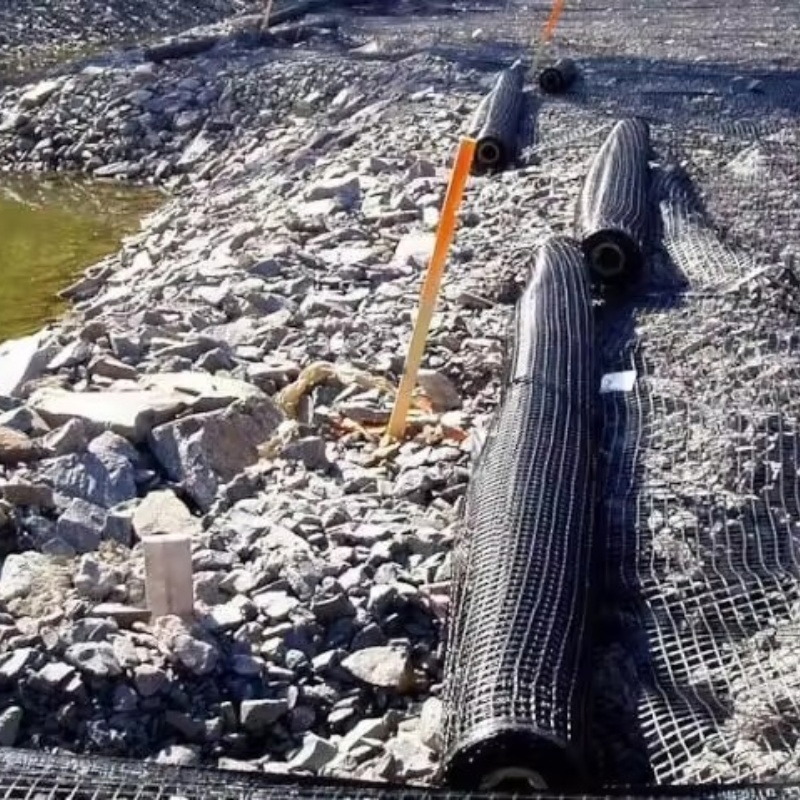 High Tensile Strength Polypropylene Geomalla Biaxial Geogrid for Road Construction