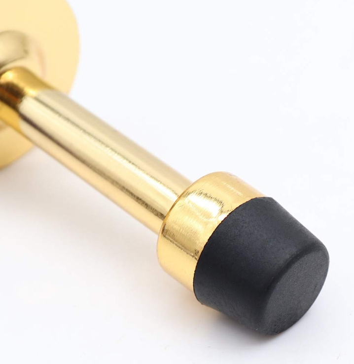Mdmp-008AG Die-Cast Zinc Door Stop, Satin Gold Finish
