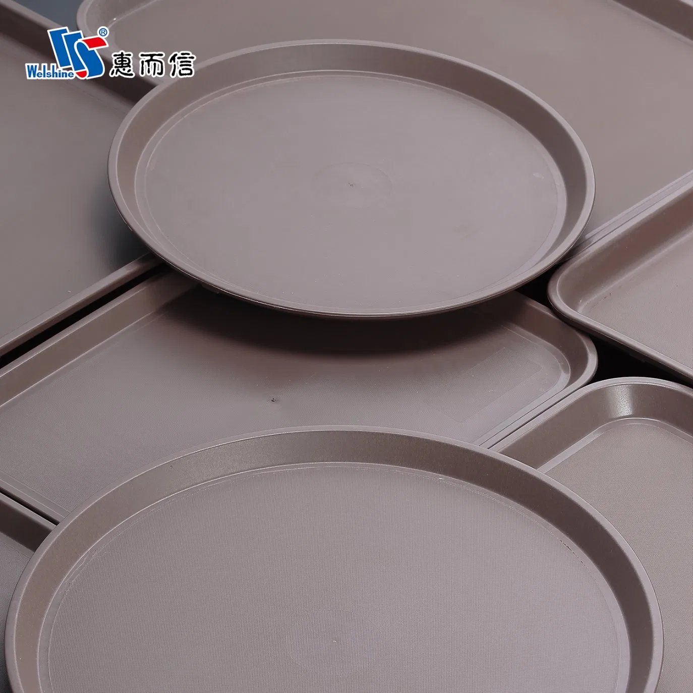 High Quality Rectangular Non-Slip Multi-Purpose Plastic Fast Food Serving Trays