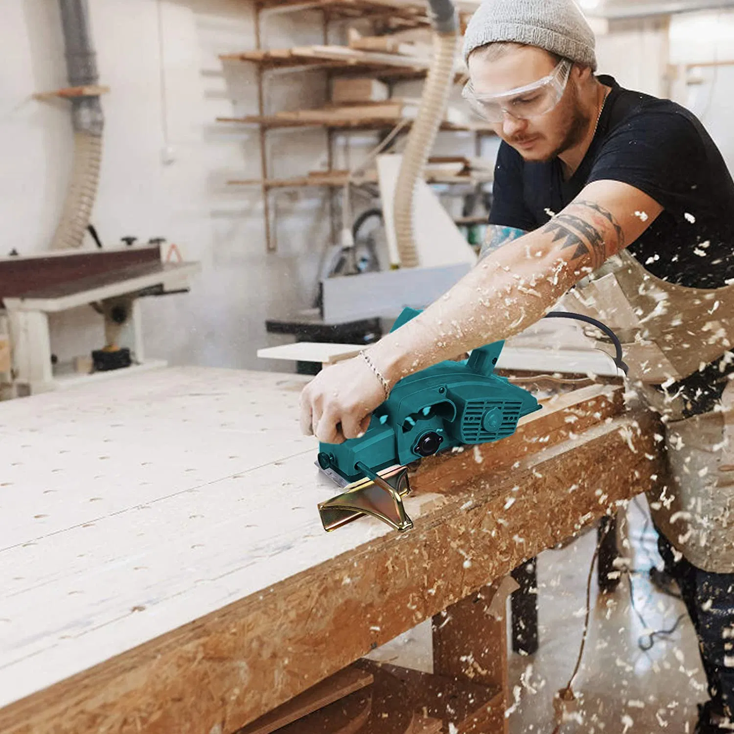 Электрорубанок GTL Pro 710Вт для дерева и мебели (EP002-82X2)