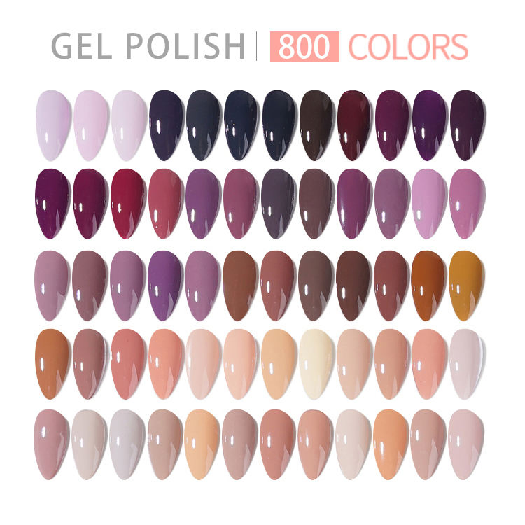 R S Nail 800 Color Wholesale Nail Products Factory OEM 15ml UV Gel Polish Private Label Color for Nail Art