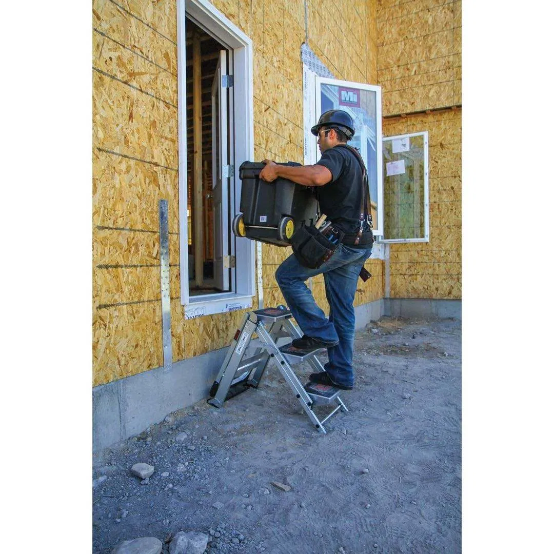 American Market Hot Sale Aluminum Safety 2 Step Ladder, Household Folding Step Ladder