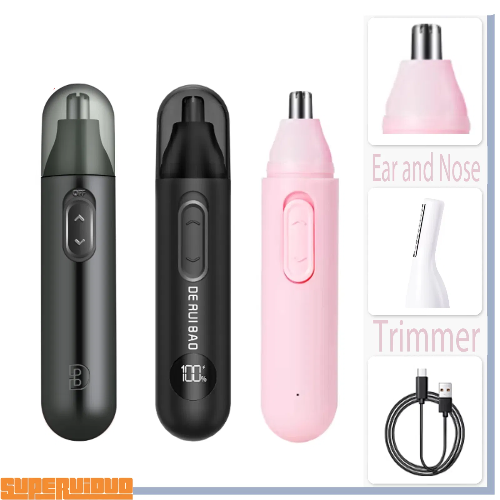 Rapid Cleaning Water-Resistant Cutter Nose Hair Trimmer