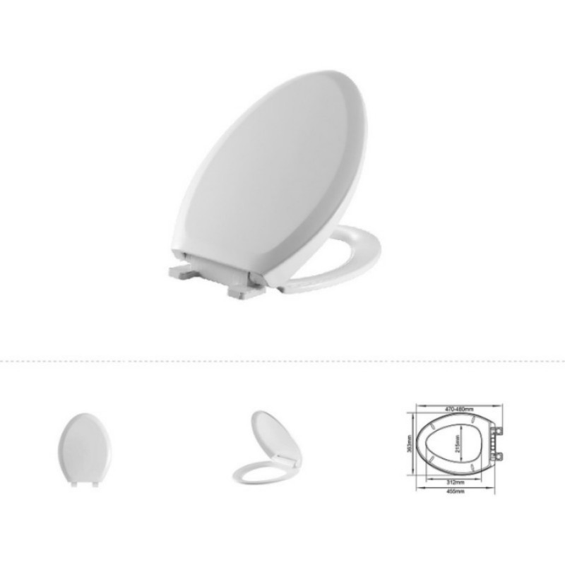 Td396 V Shape Toilet Seat Cover/Lid White Color