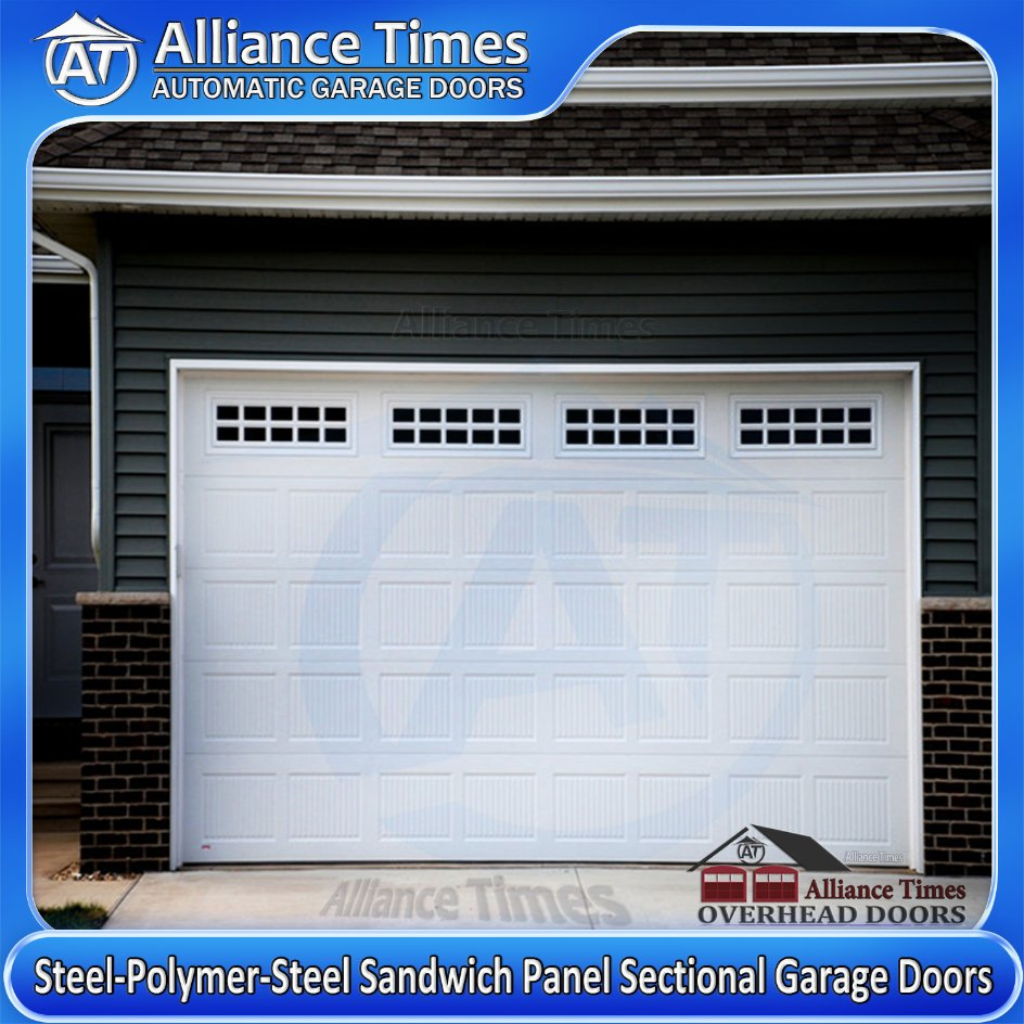 Tranditional Modern Insulated Steel PU Foam Sectional Overhead Automatic Garage Doors