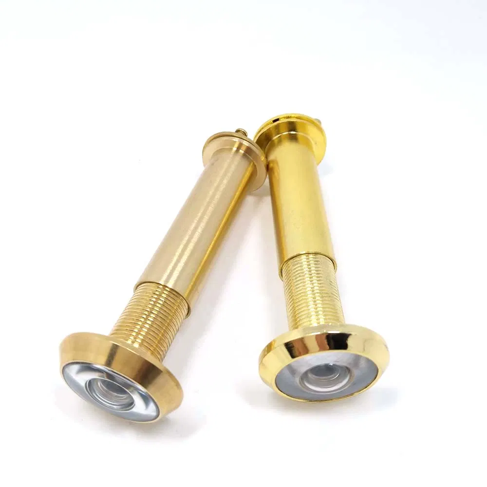 Wild Angle Golden Brass Door Viewer 180 200 220 Degree with Glass/PMMA Lens