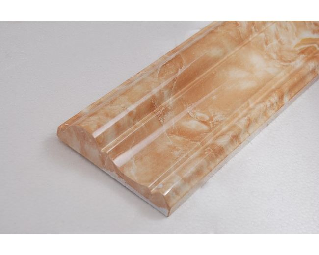 Wall Decoration Line Stone Tile with 600*40 Yellow Copy Marble