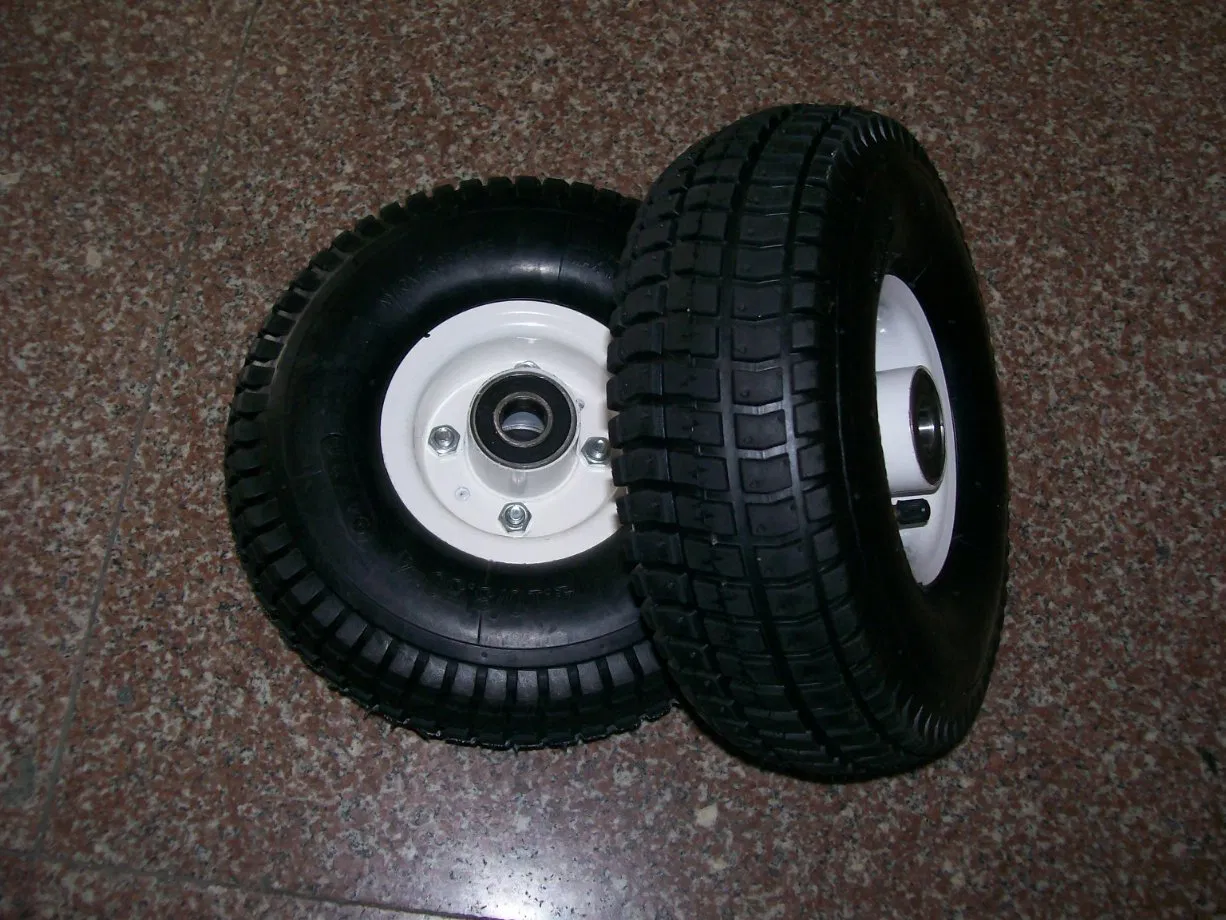 Big Flower Tread Patten Pneumatic Rubber Wheel (10'x3.50-4)