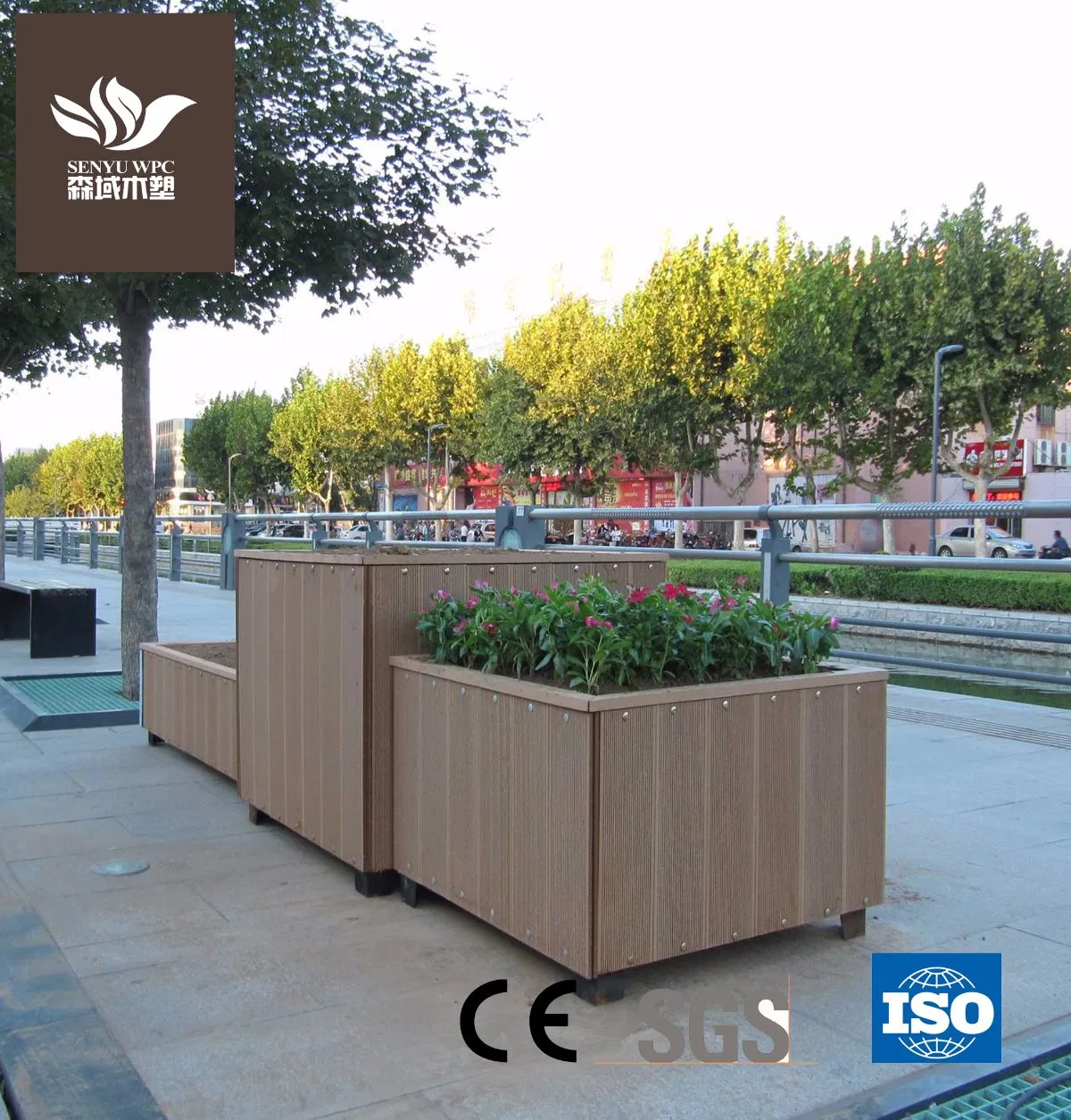 Легкий и прочный цветочный горшок из WPC