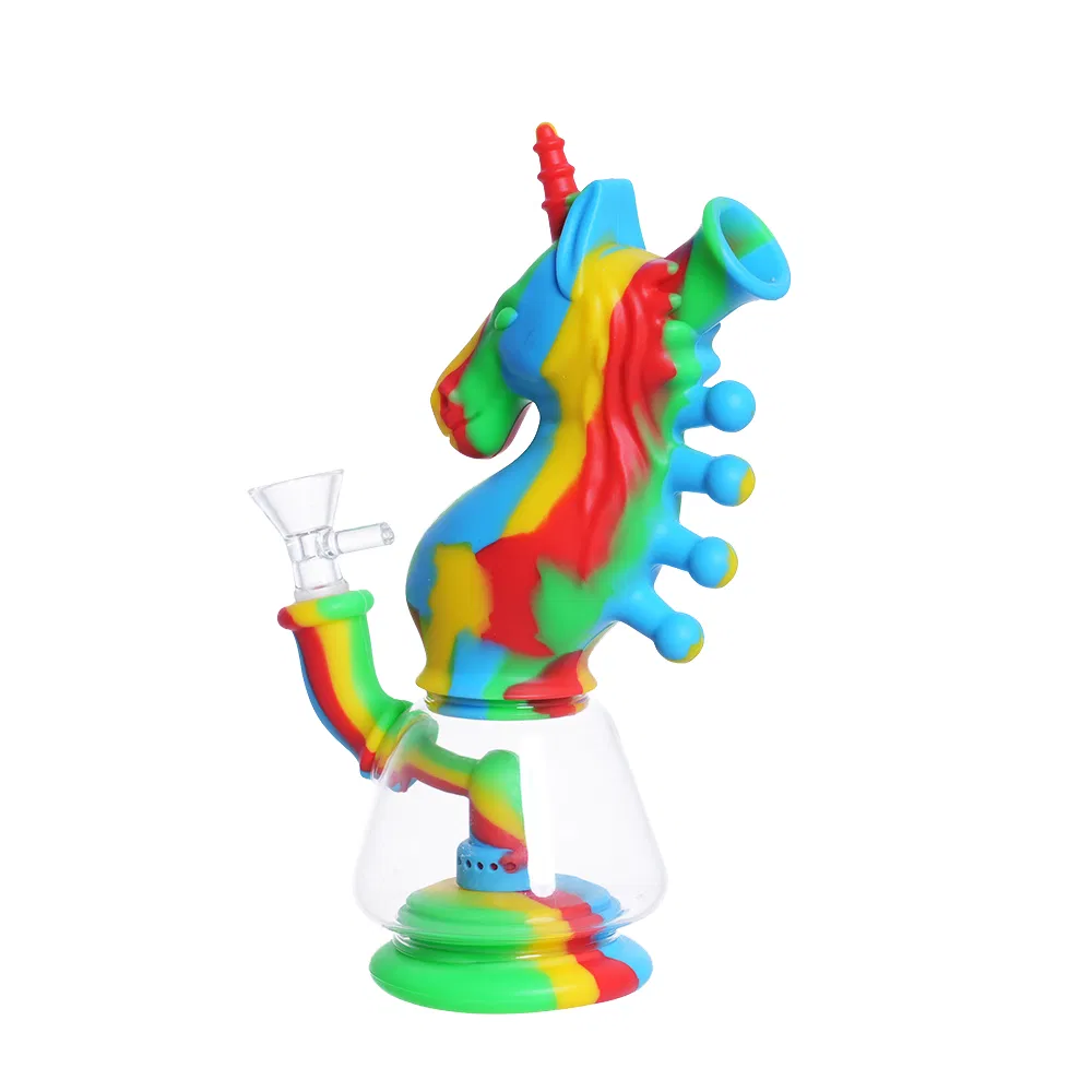 8.5" Magical & Mystical Unicorn Design Smoking Water Pipe