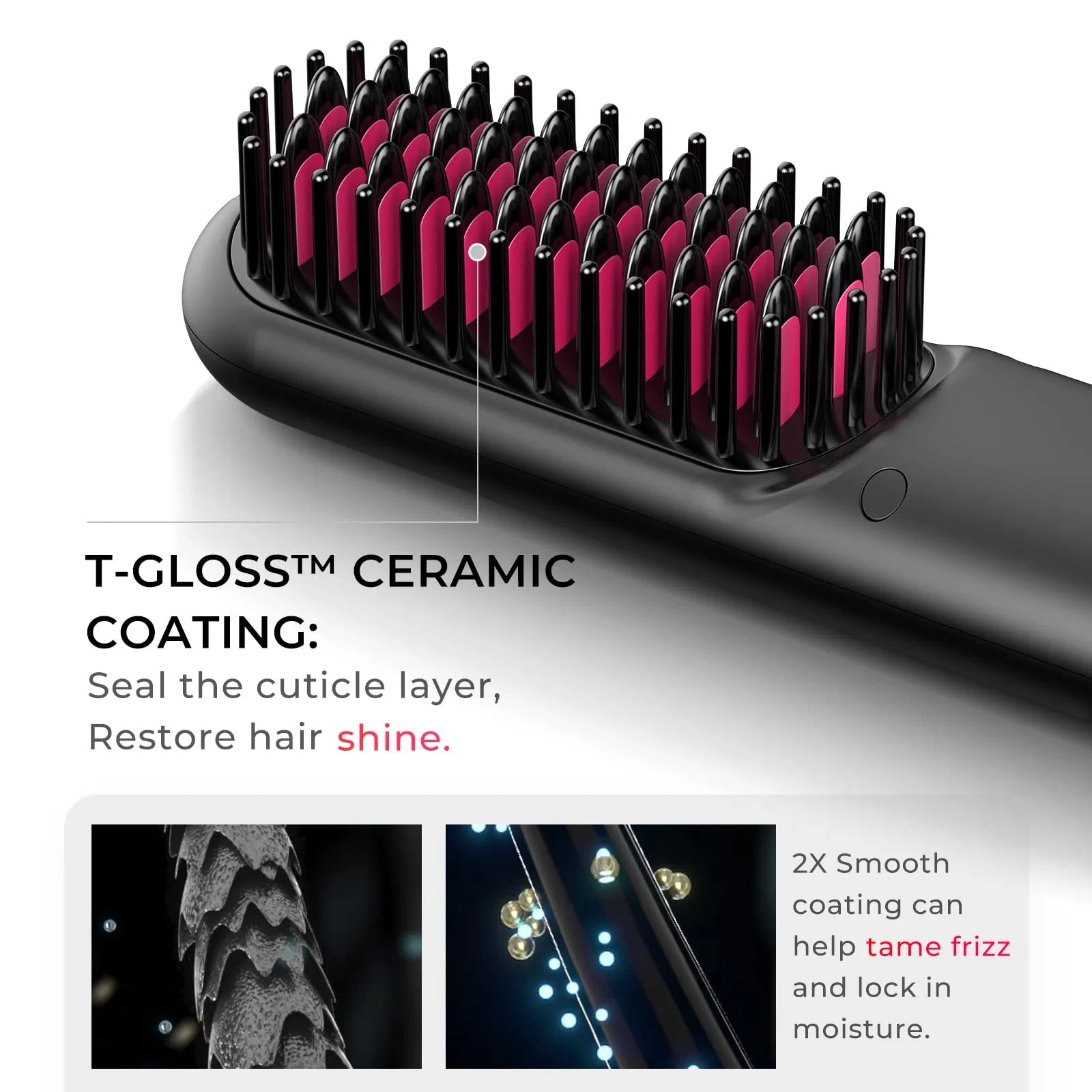Wholesale Price High Satisfaction Salon Equipment Cordless Hot Comb Brush Light Weight Mini Hair Straightener