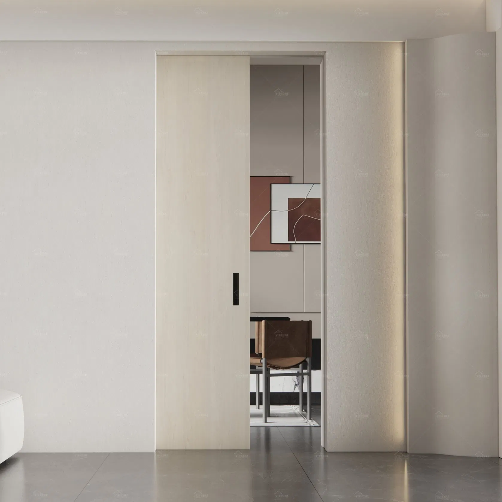 Dubai Standard Space Saving Pocket Door System Sliding Interior Door for House Villa