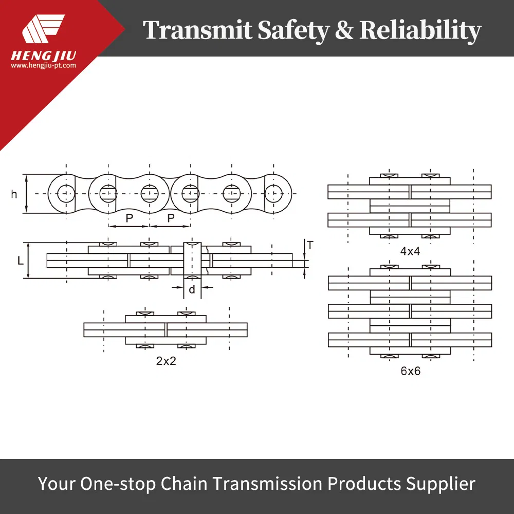 Heavy Duty Lifting Traction Leaf Chain for Efficient Plate Forklift Truck Transmission Parts