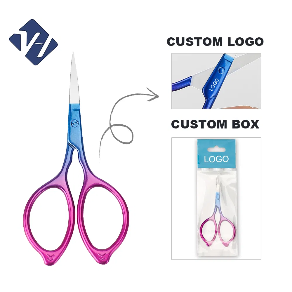 Titanium Eyebrow Scissors Mini Beauty Scissors Stainless Steel Trimming Tools