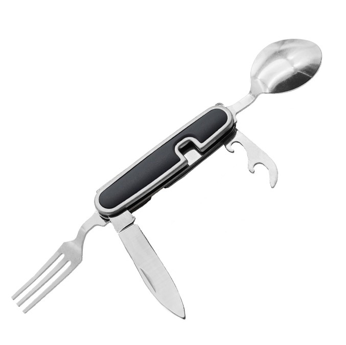 4-in-1 Camping Utensils Hiking Cutlery Knife for Picnic Travel Barbecue