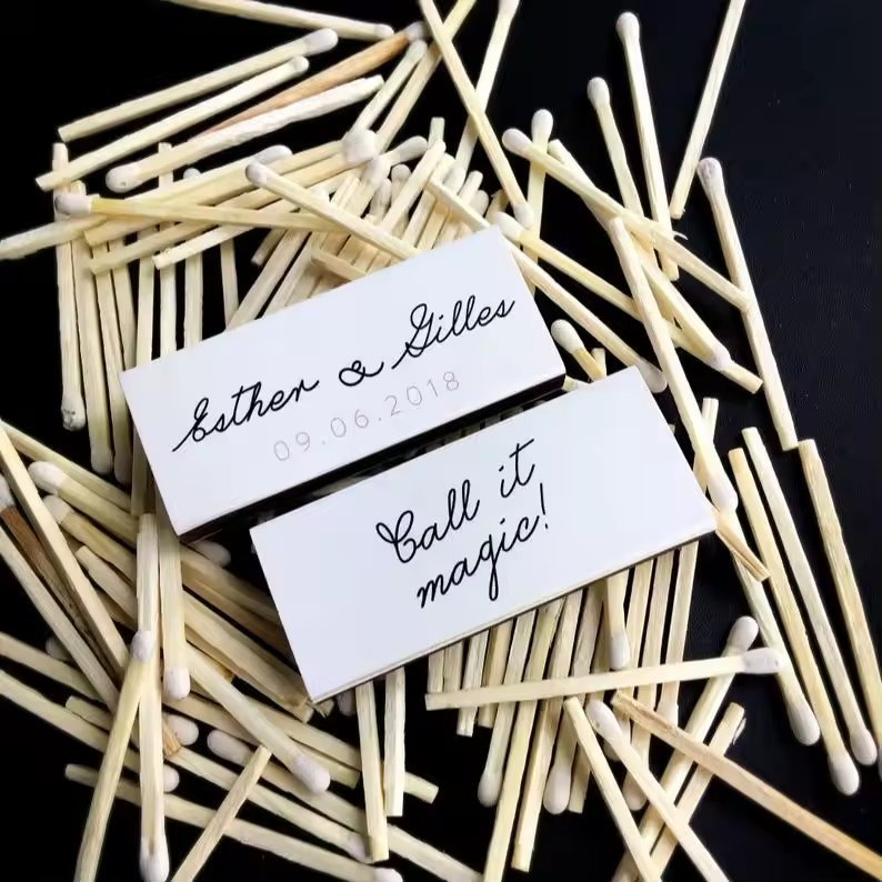 High Quality Custom Logo Matchbox Set with Wooden Safety Matches