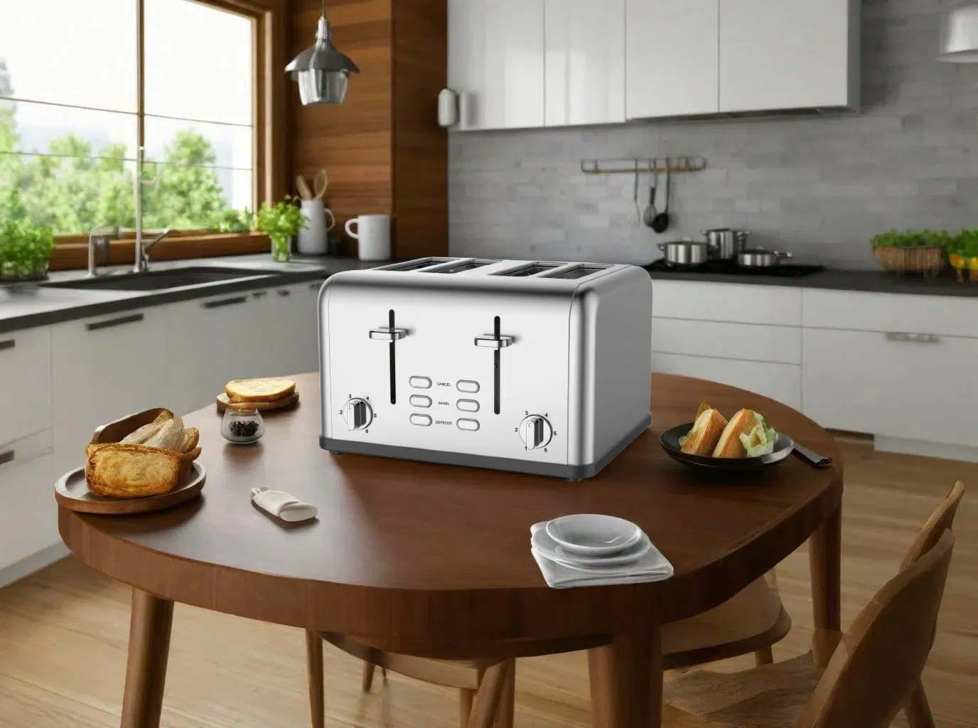 High-Power 800W 2-Slice Toaster with Adjustable Browning Control