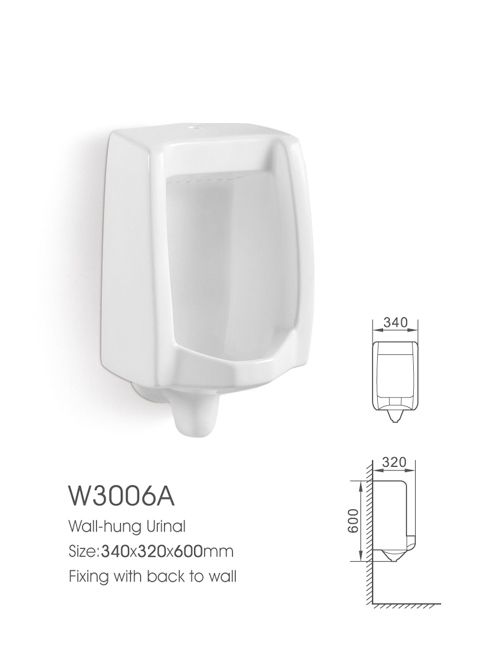 D02 Public Bathroom Sanitary Ware, Free Standing or Wall-Hung Urinal