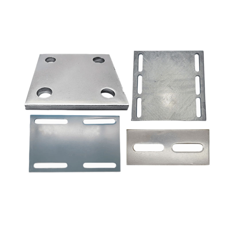 Round Hole Galvanized Iron Plate Embedded Parts Steel Plate Steel Pipe Base Welded Four-Hole Column Steel Structure