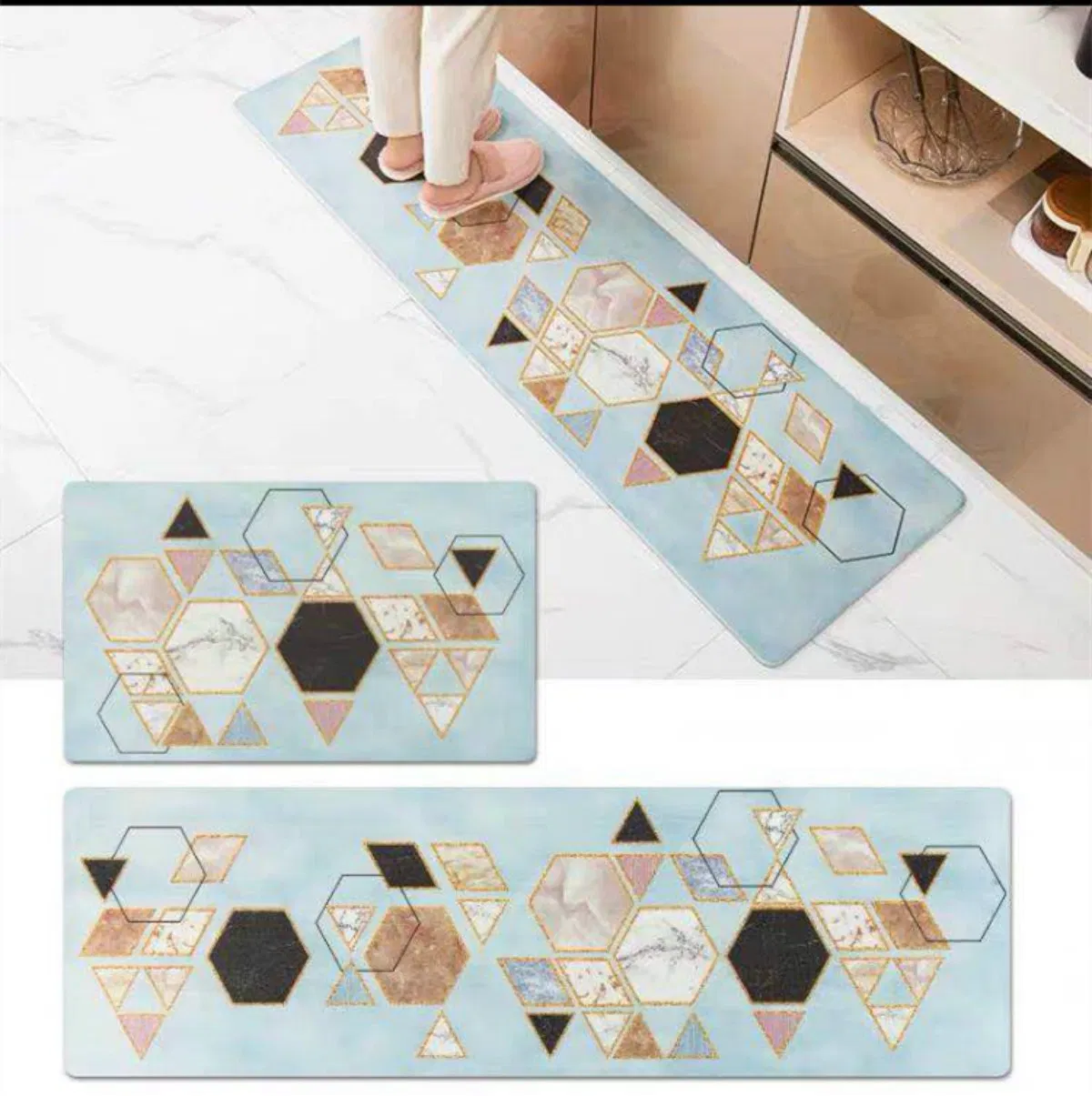 Non Skid UV Print PVC Vinyl Kitchen Indoor Mat