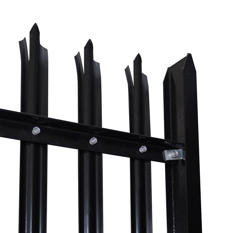 Powder Coated 2.4m High 'w' Section Palisade Security Fencing