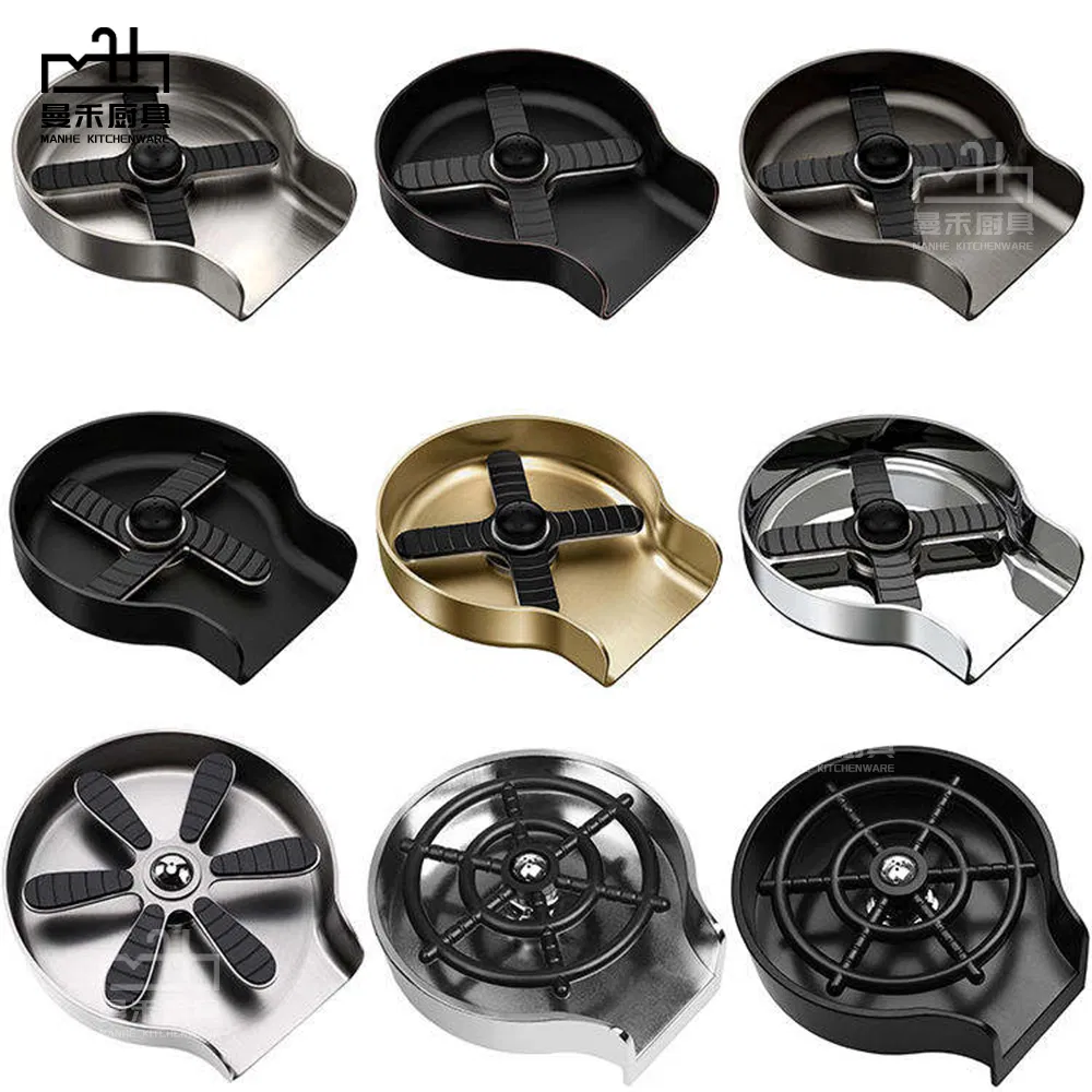 Kitchen 304 Stainless Steel Cup Washer Sink Companion Cup Rinser Glass Cleaning Rinser