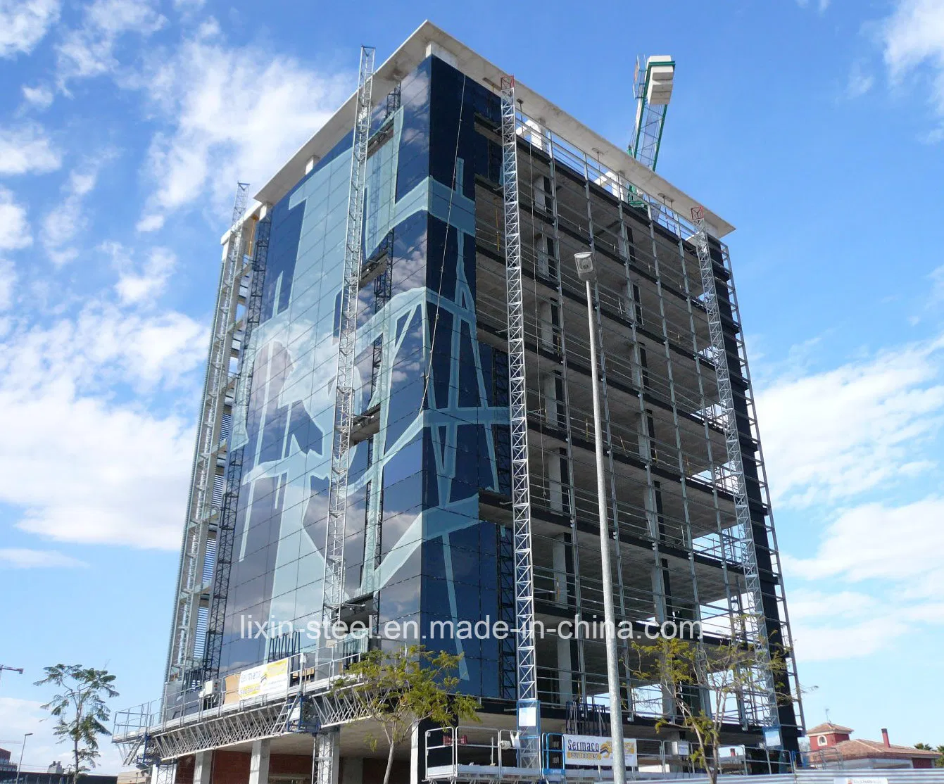 High Rise Steel Structure Building Construction with Steel Floor Deck