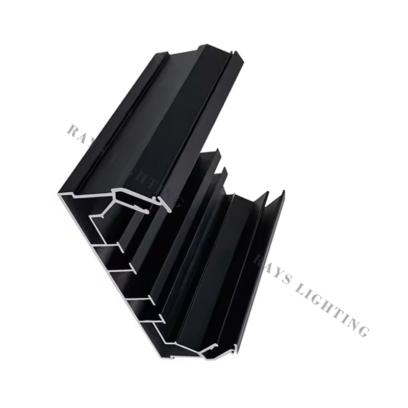 LED Profile Light Aluminum Alloy Stretch Tension Fabric Ceiling Hidden Cornice PVC Curtain Track Rail Profile