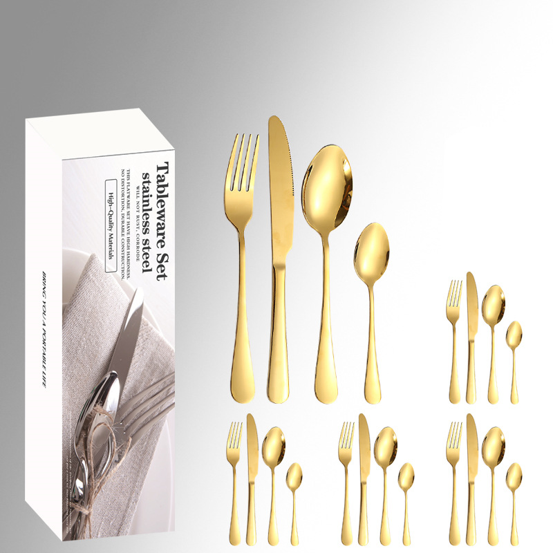 Cross-Border Hot-Selling Stainless Steel Cutlery Set Four-Piece Set