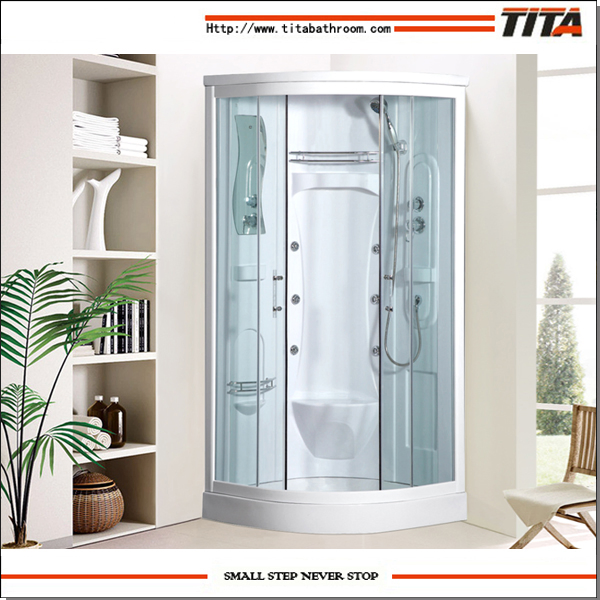 White Acrylic Back Shower Cabin Alps-a