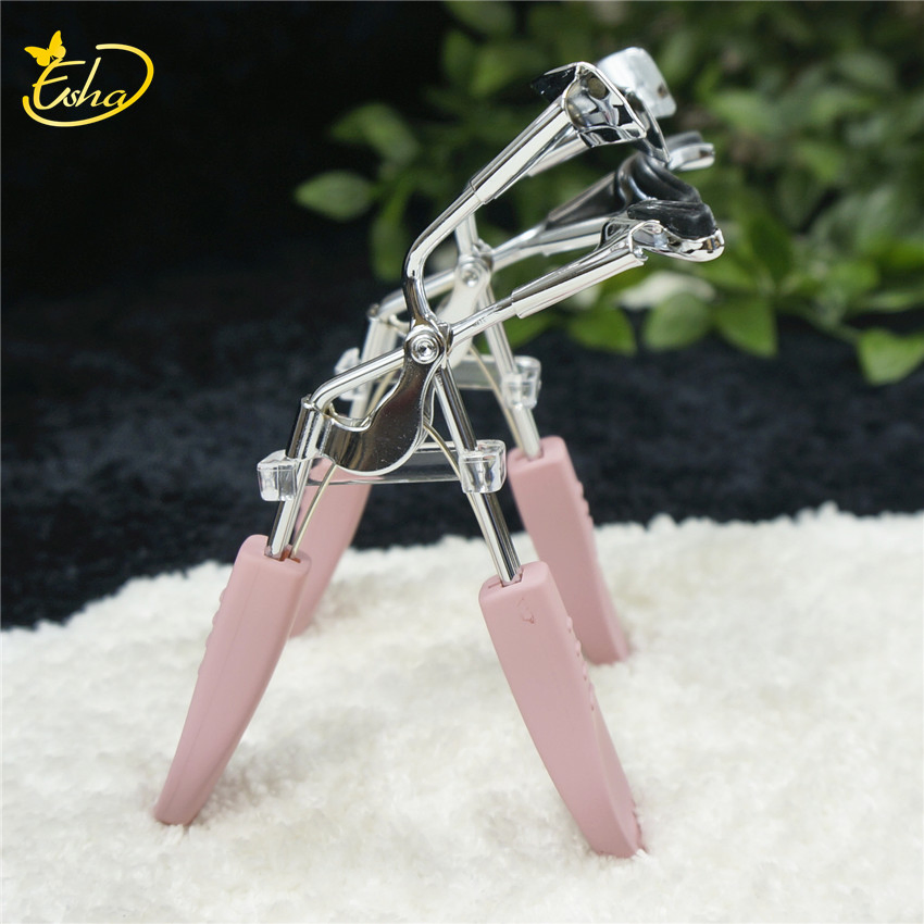 Beauty Mini Girls False Eye Lashes Makeup Tools Clip Pink Rubber Handle Eyebrow Eyelash Curler