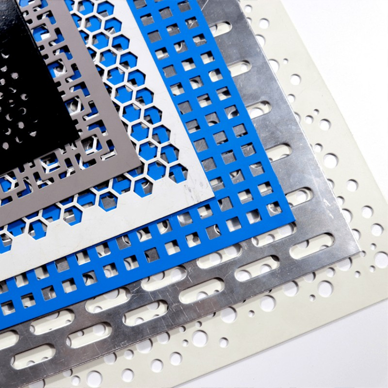 Galvanized, Stainless Steel, Aluminum, Copper, Round, Square, Slotted, Hexagonal Hole Decorative Perforated Stamping Metal Sheet Mesh Screen Panel for Building