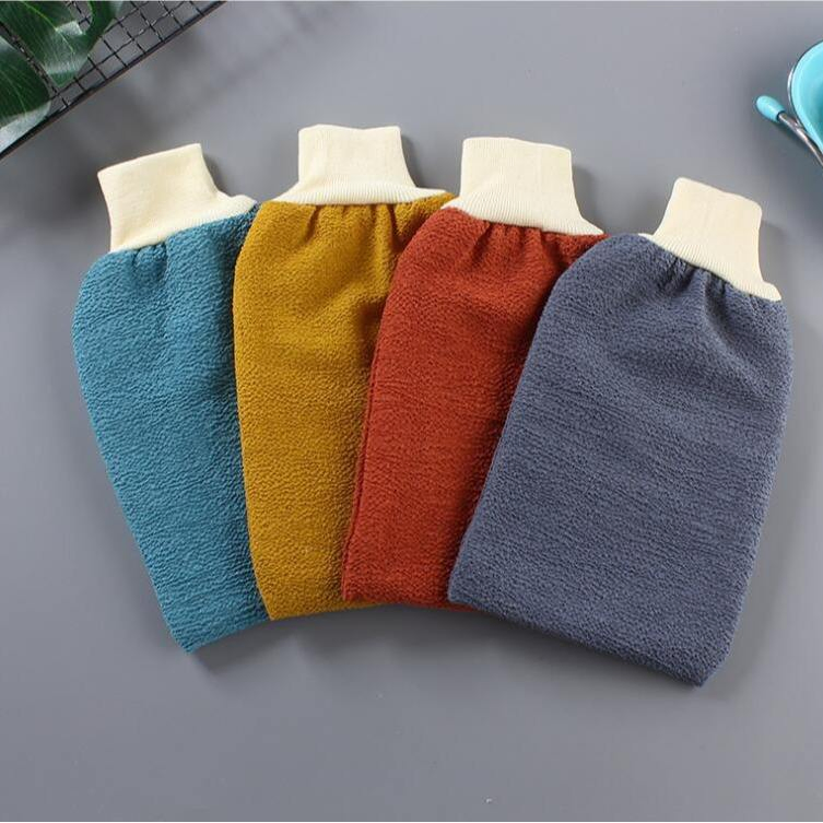 Manufacturers Custom Produce Viscose Exfoliating Glove Wholesale Turkish Exfoliating Body Scrub Glove Moroccan Bath Gloves